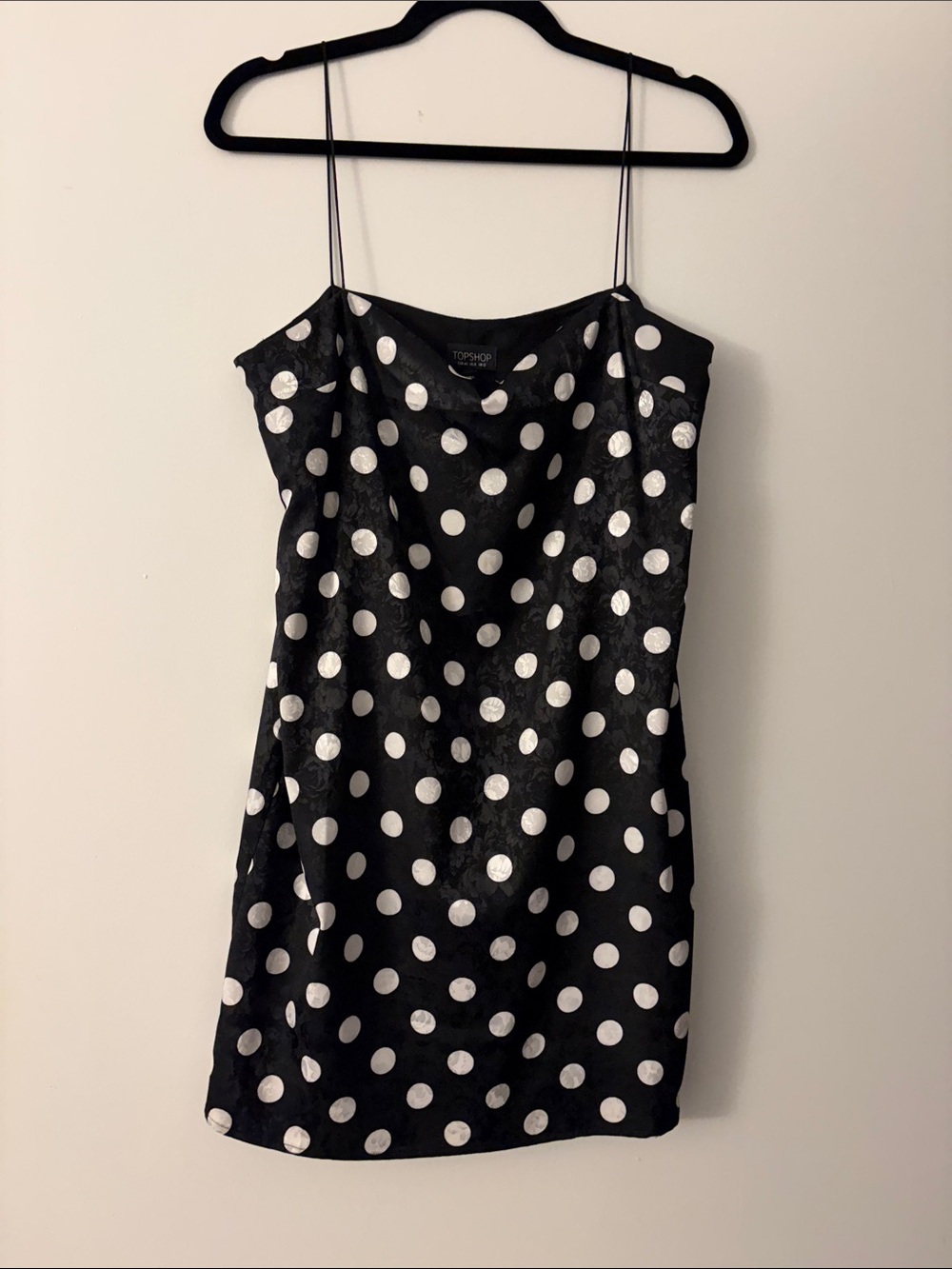 Topshop Black & White Polka Dot Mini Dress